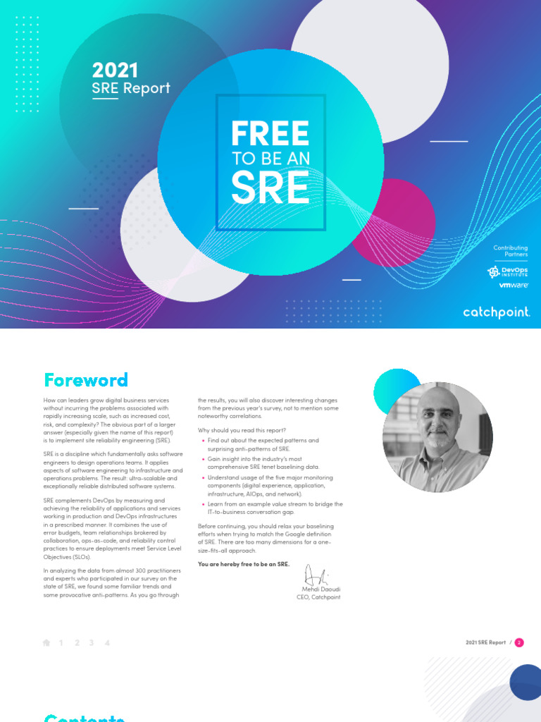 2021 SRE Report Insights and Trends | PDF | Reliability Engineering ...