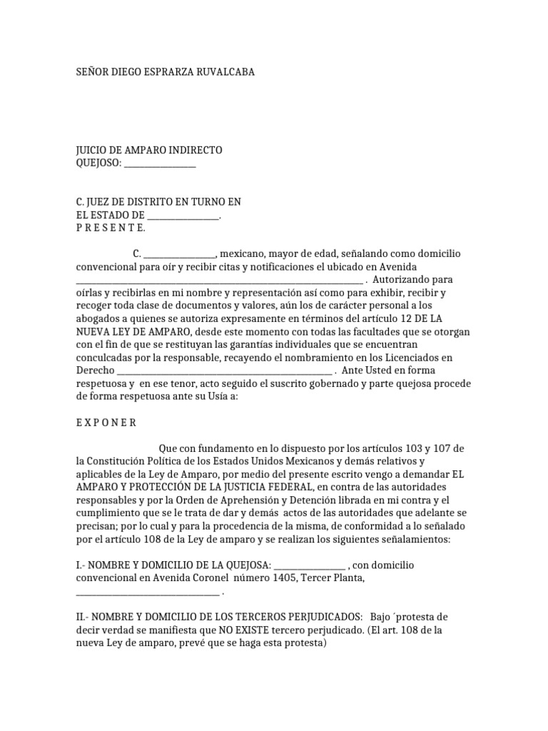 Amparo por Orden de Aprehensión | PDF | Justicia | Crimen y violencia