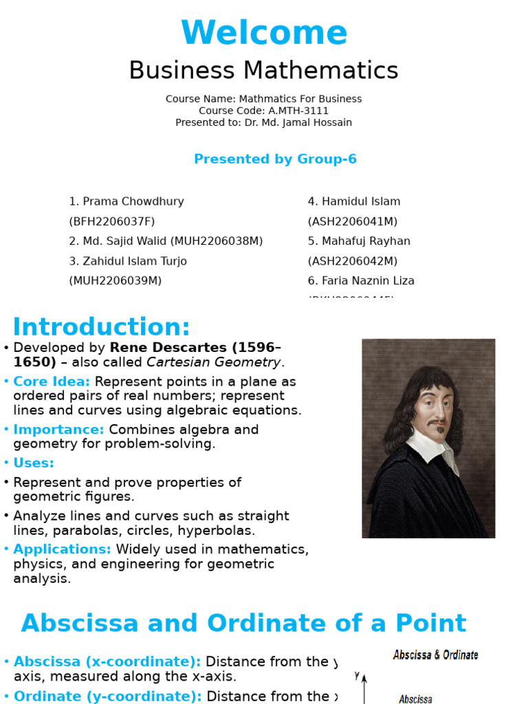 Business Mathematics: Coordinate Systems & Applications | PDF ...
