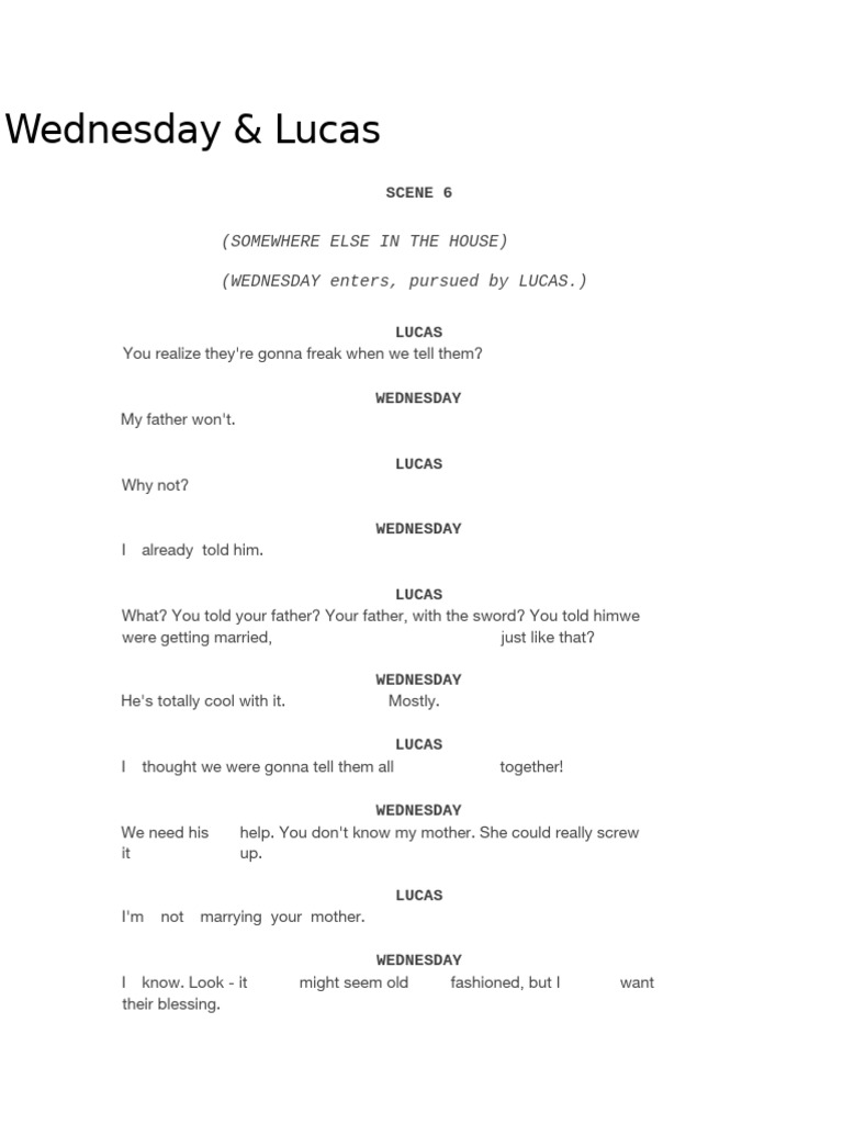 Wednesday & Lucas | PDF