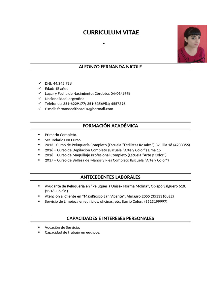 CV Fer Alfonzo | PDF