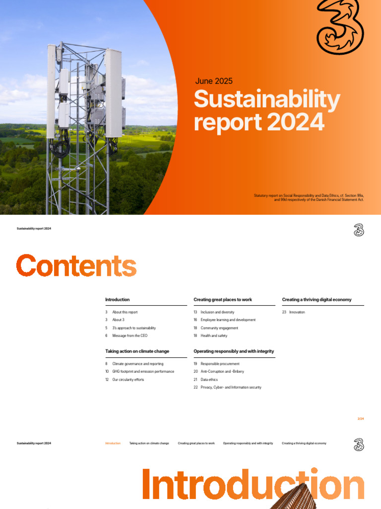 3 Hi3G Denmark Sustainability Report 2024 PDF Sustainability 