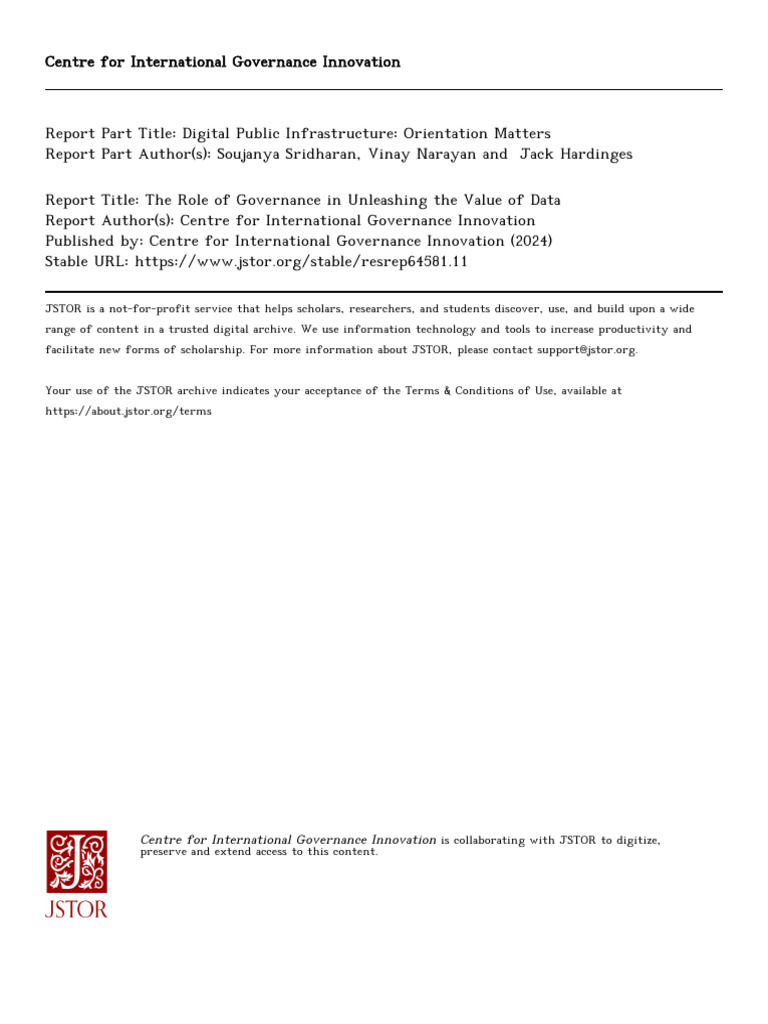 Governance in Digital Public Infrastructure | PDF | Governance | Privacy