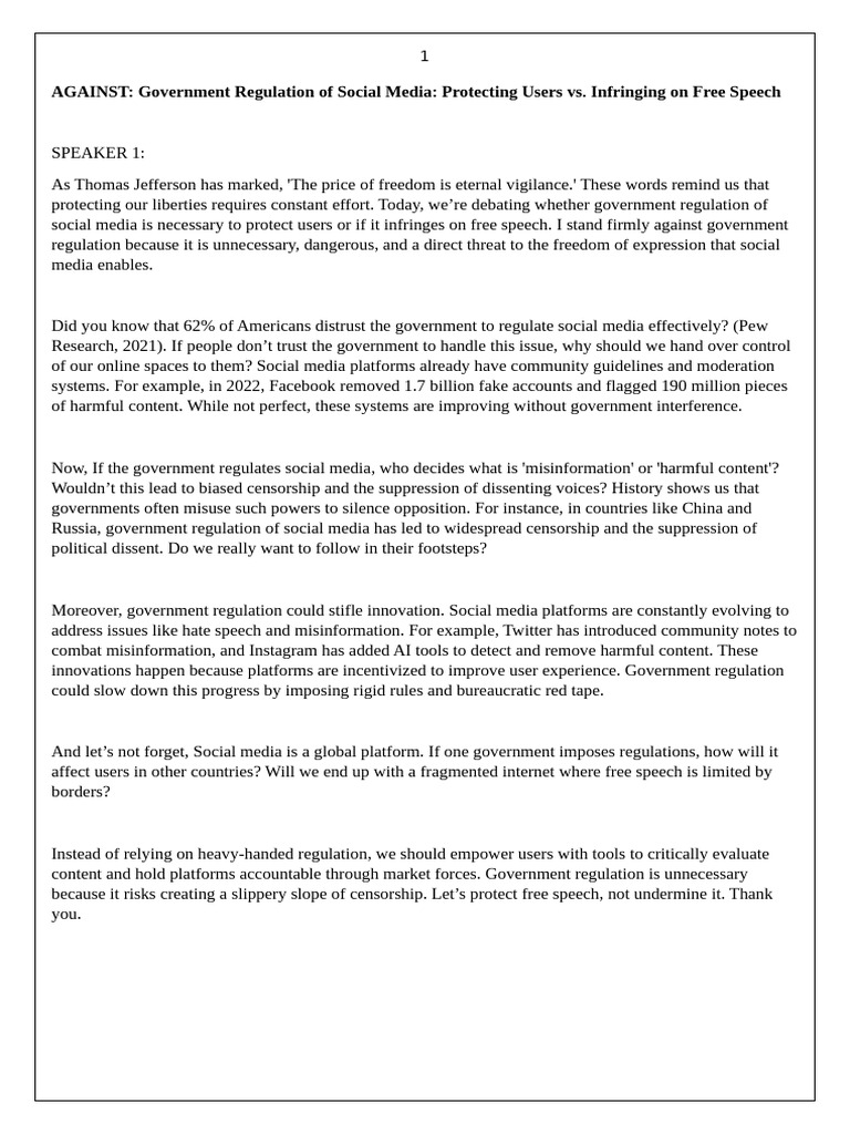 Govt Regulations On Social Media | PDF | Freedom Of Speech | Social Media