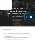 Introduction To Visual Basic For Applications (VBA) : TMKT57 Product Modeling