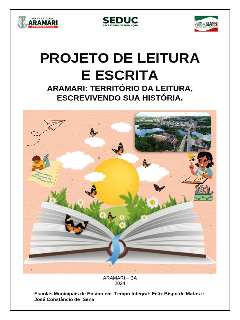 Projeto Aramari: Leitura e Escrita 2024 | PDF | Bibliotecas | Livros