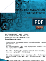 Perhitungan Cadangan Dan Geostatistik