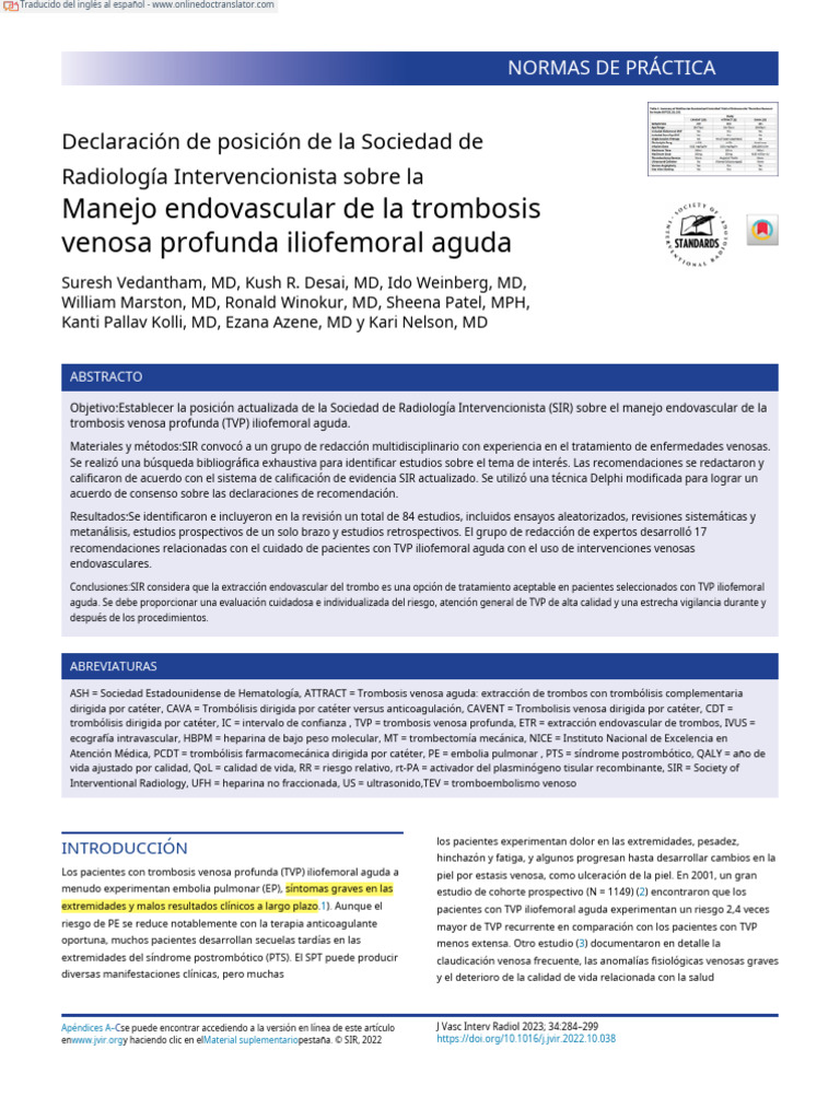 Society of Interventional Radiology Position Statement On The ...