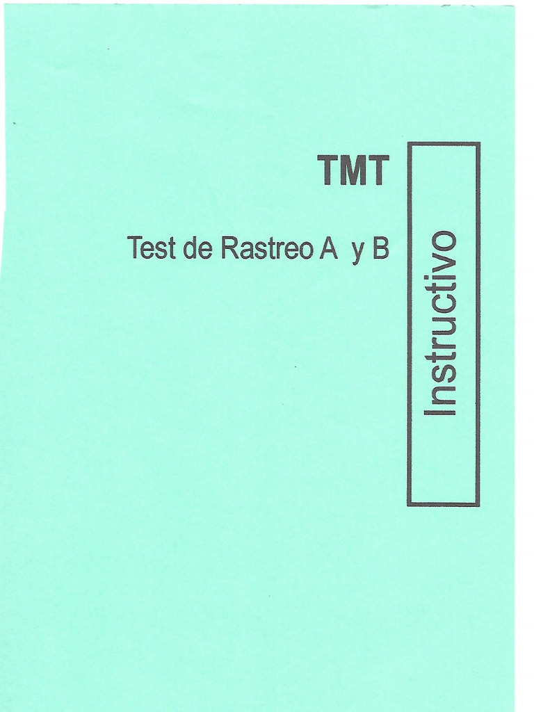 Test de Trazos-. TMT A-B | PDF