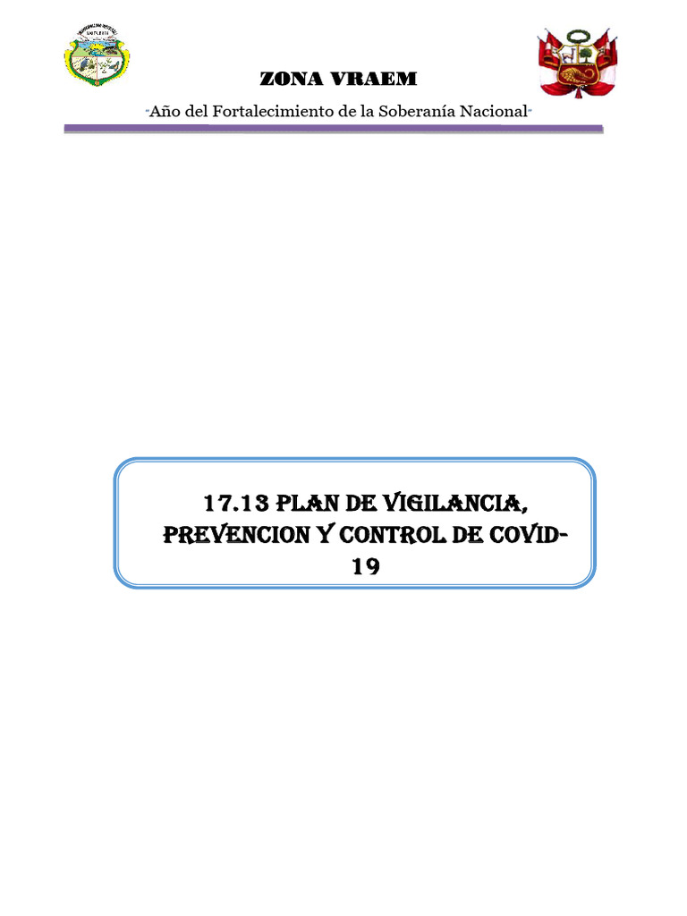 17.13 Plan de Vigilancia, Prevencion y Control de Covid 19 | PDF ...