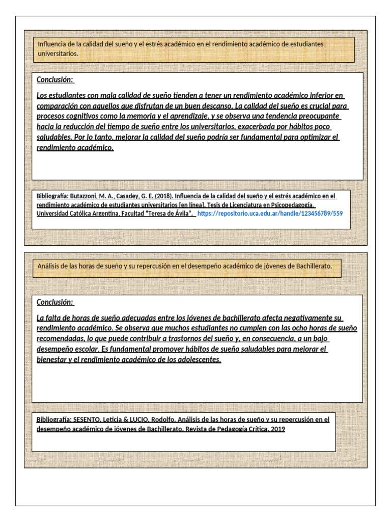 Sueño y Estrés: Impacto en el Rendimiento Académico | PDF | Dormir ...