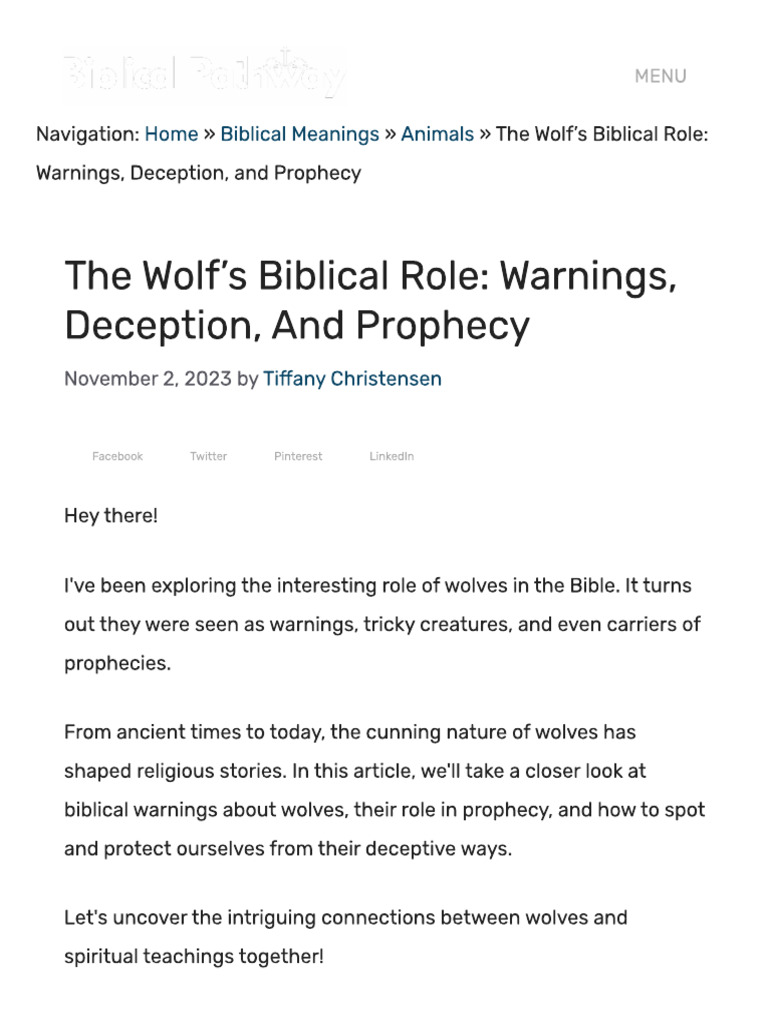 Wolves in The Bible 2 | PDF