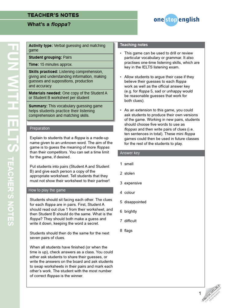 Fun With IELTS - Whats A Floppa | PDF | Learning