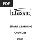 Smart Learning Code List