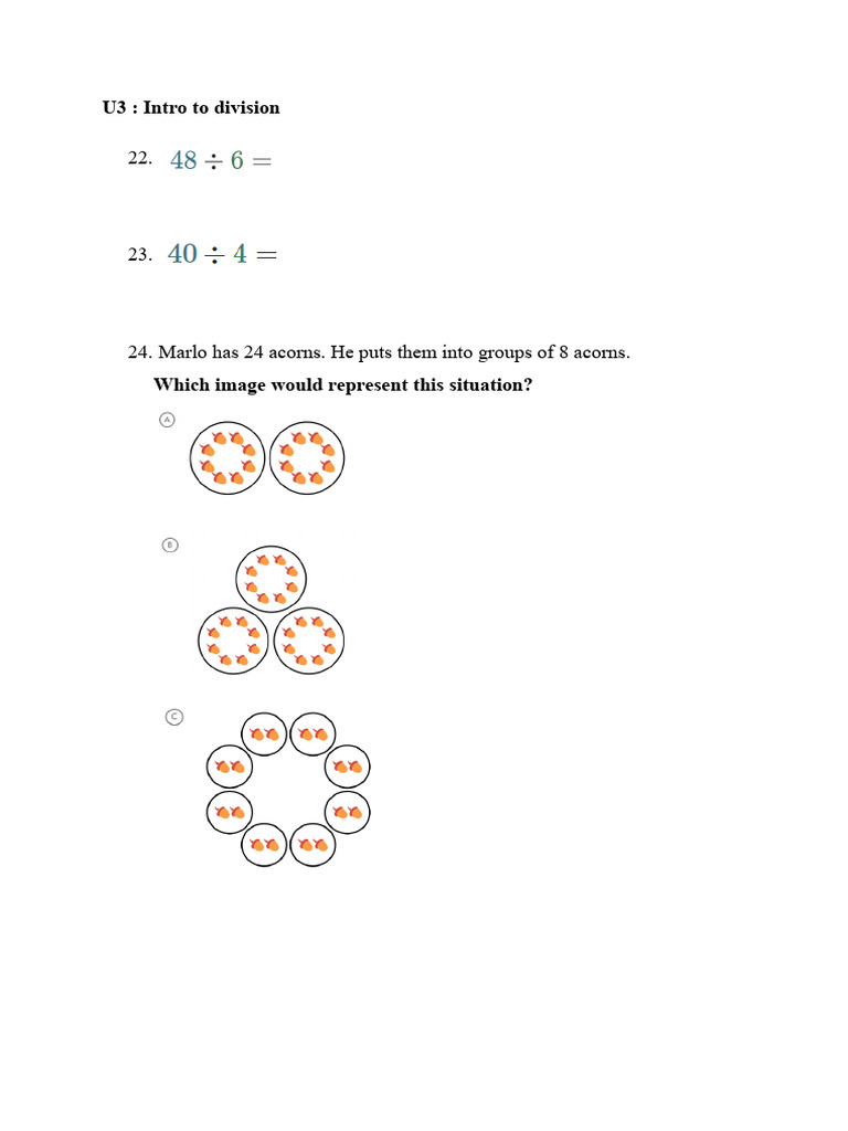 Division and Fractions Practice Exercises | PDF
