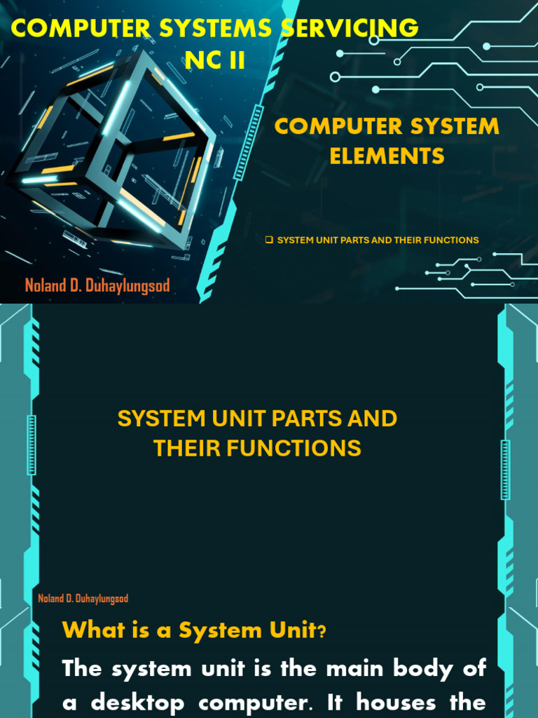 System Unit Parts and Its Functions | PDF | Computer Data Storage ...