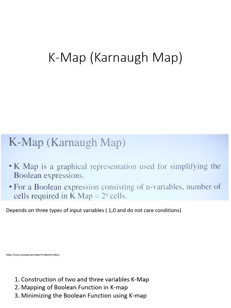 Understanding K-Maps for Boolean Functions | PDF