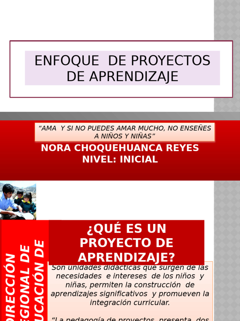 Enfoque de Proyectos en Educación Inicial | PDF | Aprendizaje | Evaluación