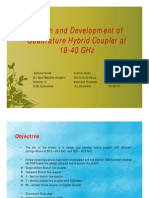 Design and Development of Quadrature Hybrid Coupler at