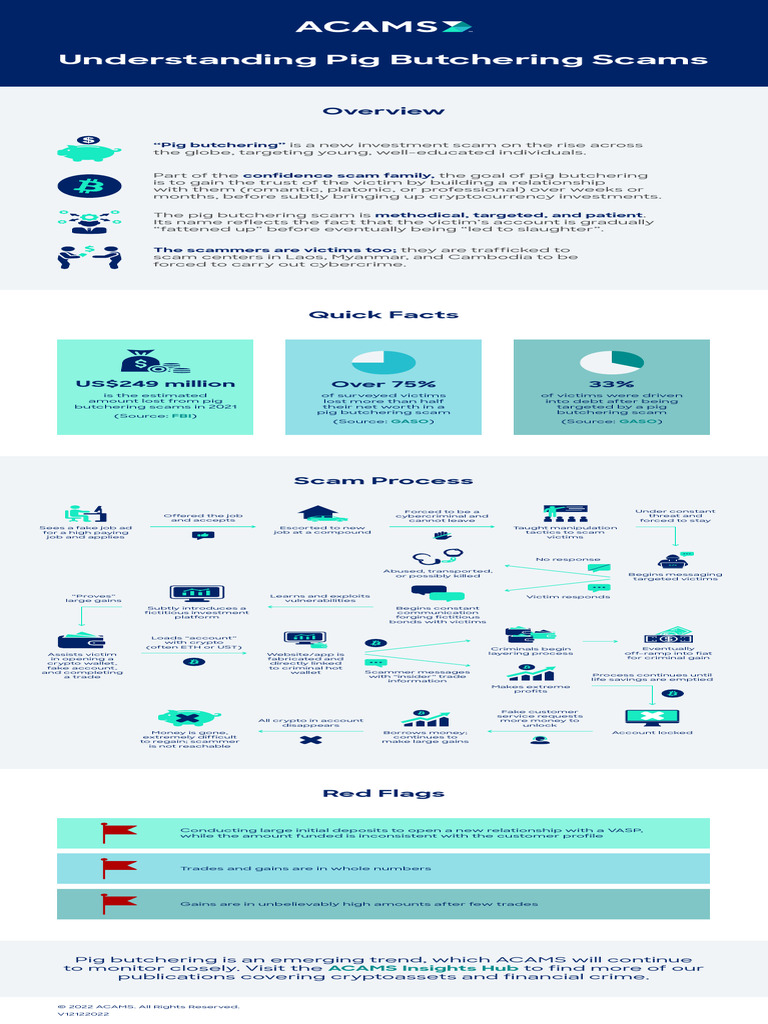 ACAMS Pig Butchering Scam Infographic 1670903524 | PDF | Fraud ...