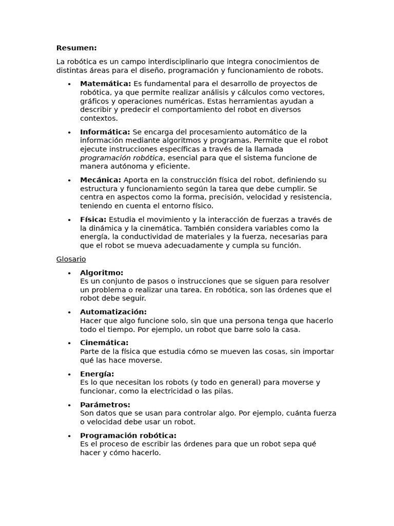 Aplicaciones y fundamentos de la robótica | PDF | Robot | Robótica