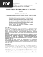 Design and Analysis of 3 DoF Robotic Arm | PDF | Kinematics | Robotics