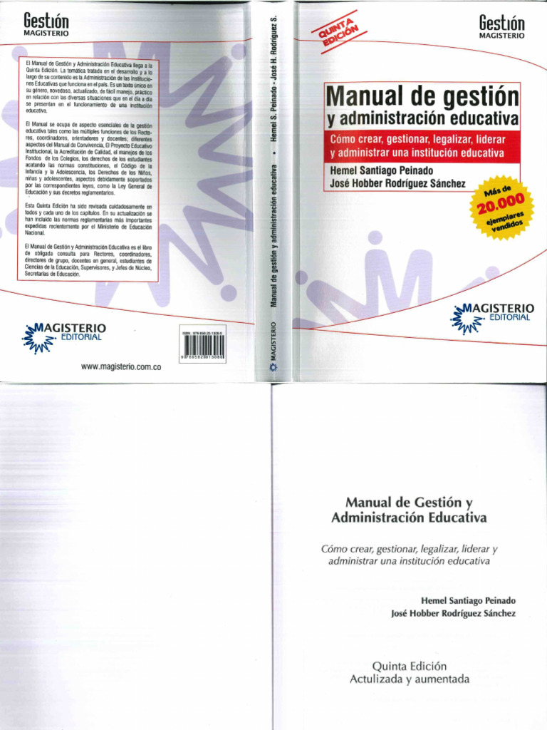 Manual de Gestion y Admon Educativa2 | PDF