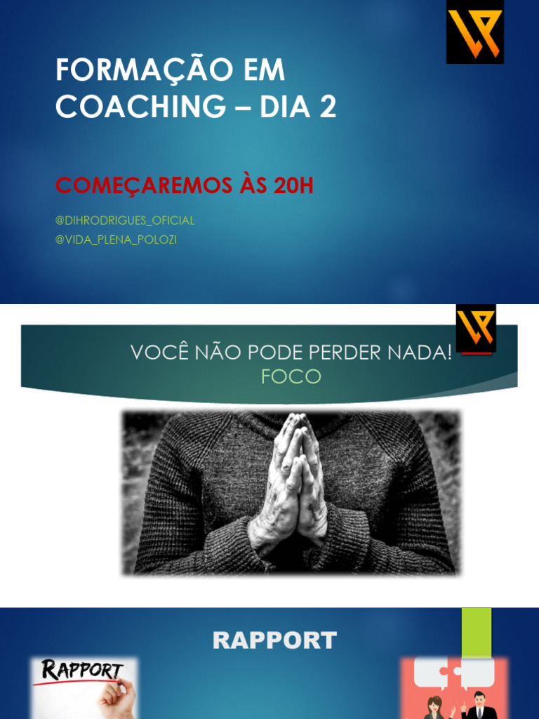 Formação em Coaching: Dia 2 - Rapport e DISC | PDF | Comportamento ...