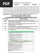 COI and NCOI Indicators for T6 | PDF | Learning | Teachers