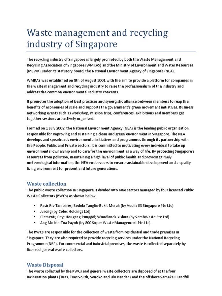 singapore waste management case study