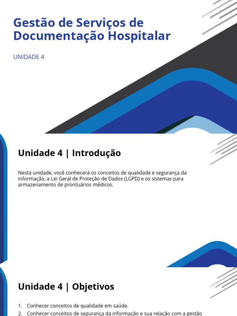 Gestão de Documentação Hospitalar e LGPD | PDF | Qualidade (negócios ...