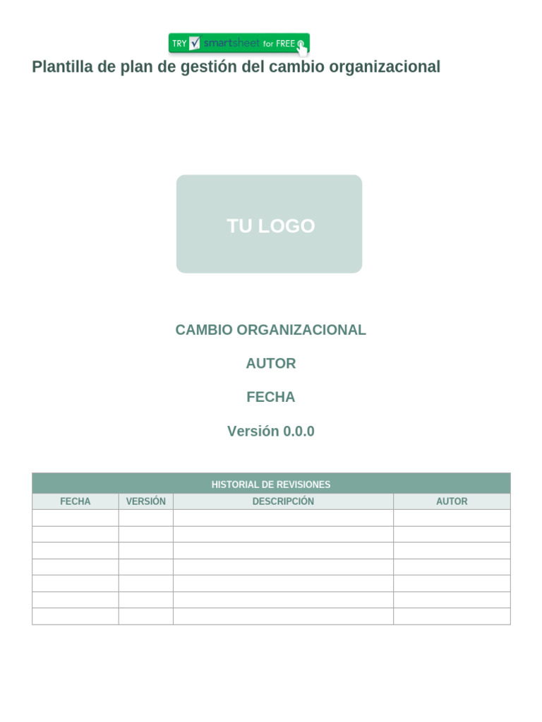 Plantilla de gestión del cambio organizacional | PDF | Business