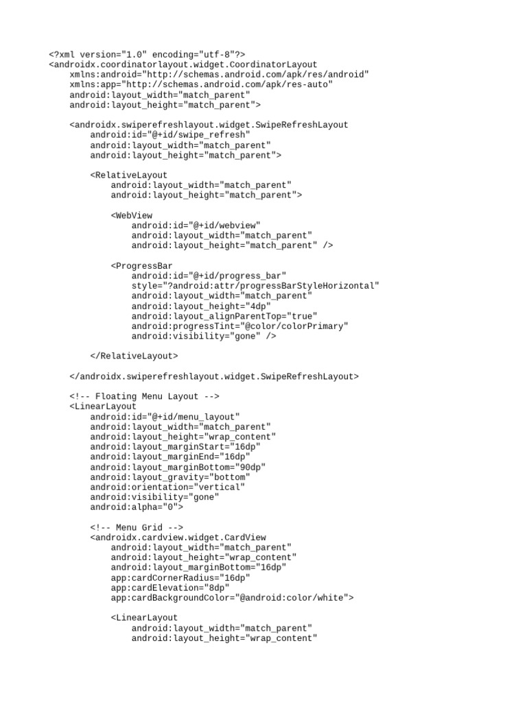 Android WebView Layout Design | PDF