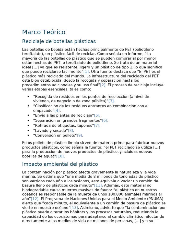Reciclaje de Botellas de Plástico PET | PDF | El plastico | Residuos