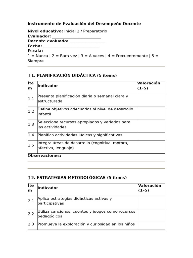 Evaluación del Desempeño Docente | PDF | Evaluación | Maestros