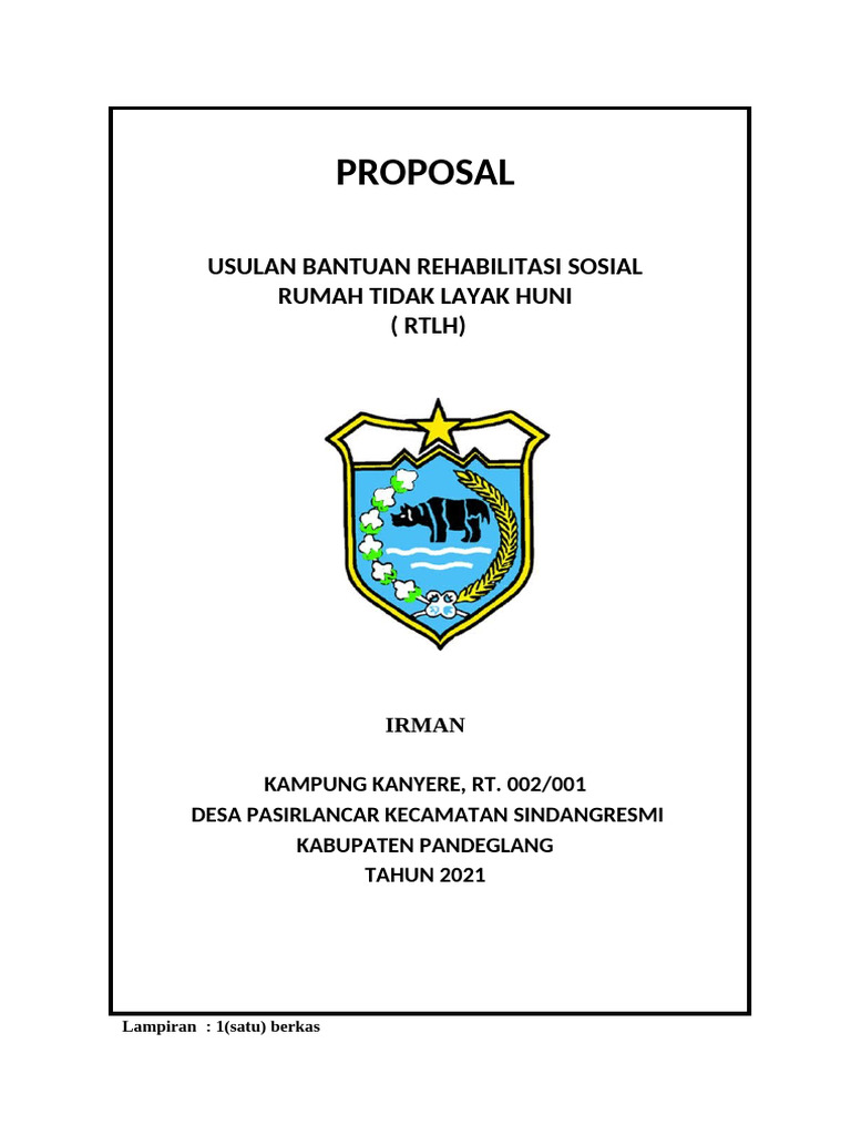 Usulan Bantuan RTLH Pandeglang 2021 | PDF