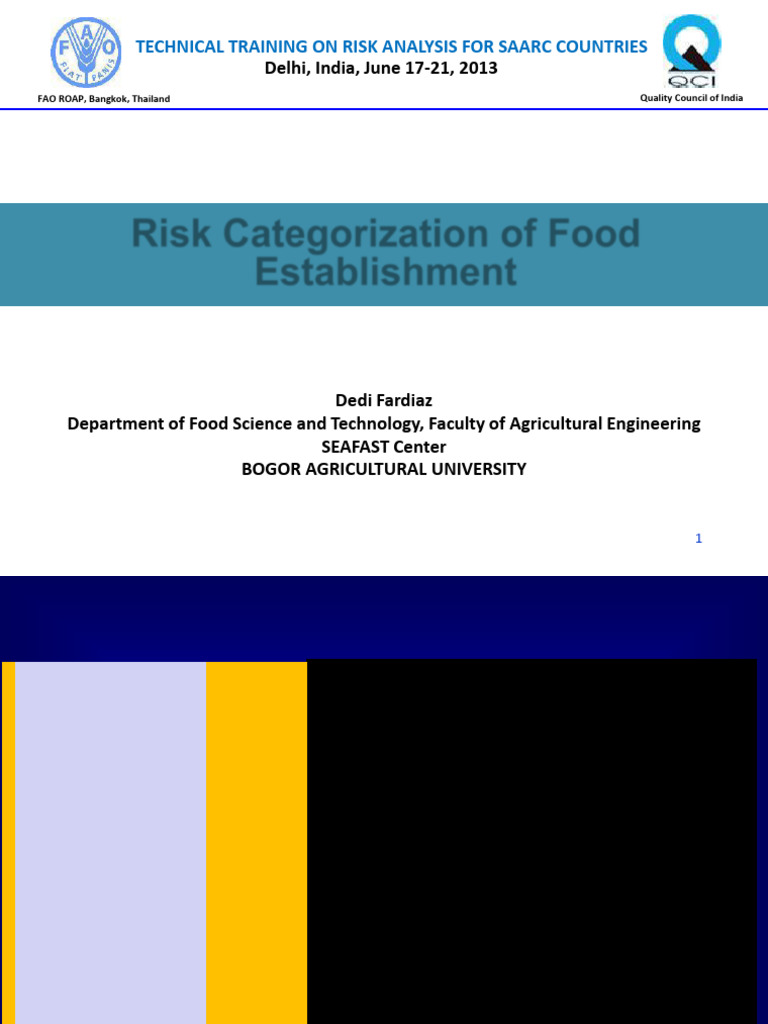 Risk Analysis Training for SAARC Countries | PDF | Food Safety | Food ...