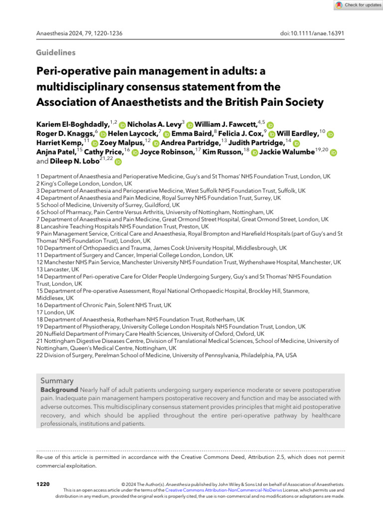 Multidisciplinary Pain Management Guidelines | PDF | Analgesic | Opioid