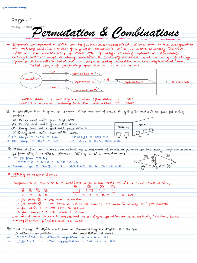 Permutation and Combinations | PDF