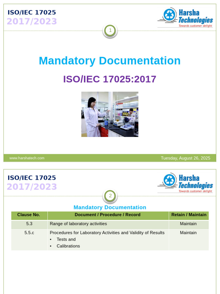 ISO/IEC 17025:2017 Documentation Guide | PDF | Verification And ...