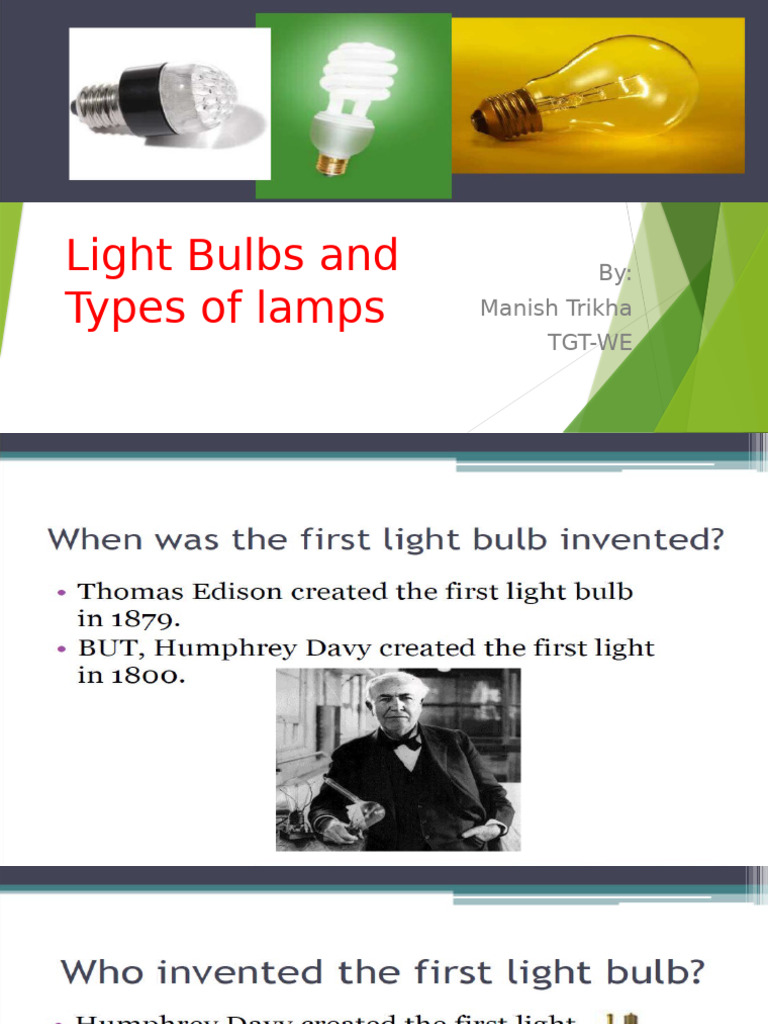 Light and Types of Lamps | PDF