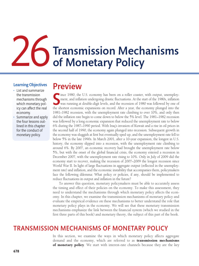 Monetary Policy Transmission Mechanisms | PDF | Interest Rates ...
