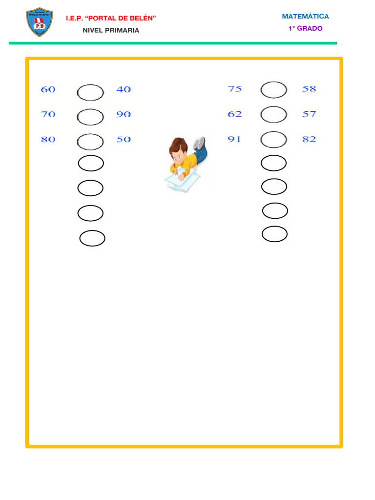 Comparación - Sumas y Restas Hasta El 99 | PDF