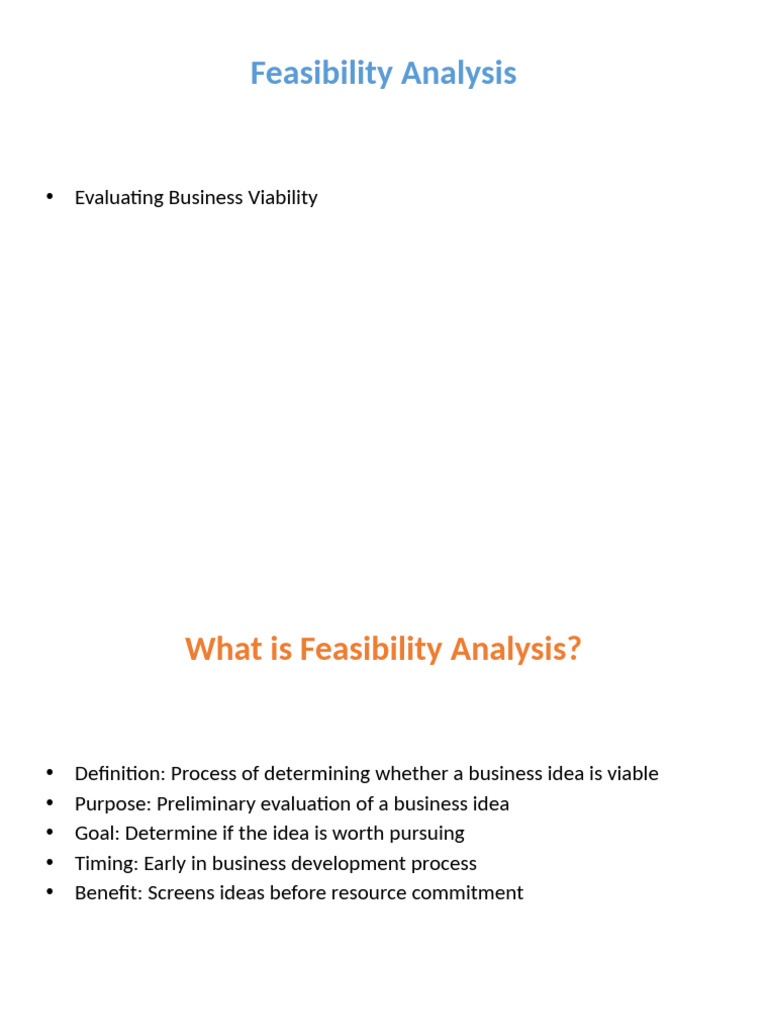Feasibility Analysis | PDF | Feasibility Study | Business Economics