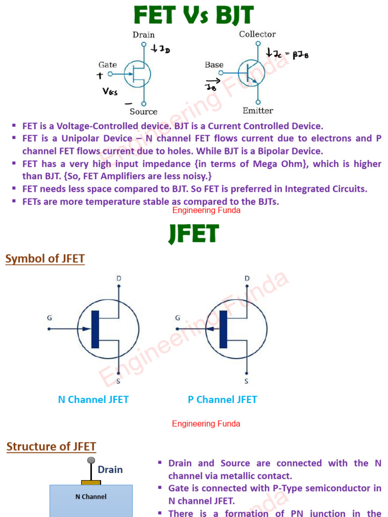 FET vs BJT: Key Differences Explained | PDF | Field Effect Transistor ...