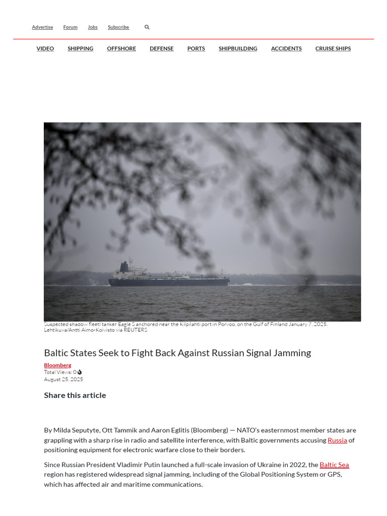 Baltic States Seek To Fight Back Against Russian Signal Jamming | PDF