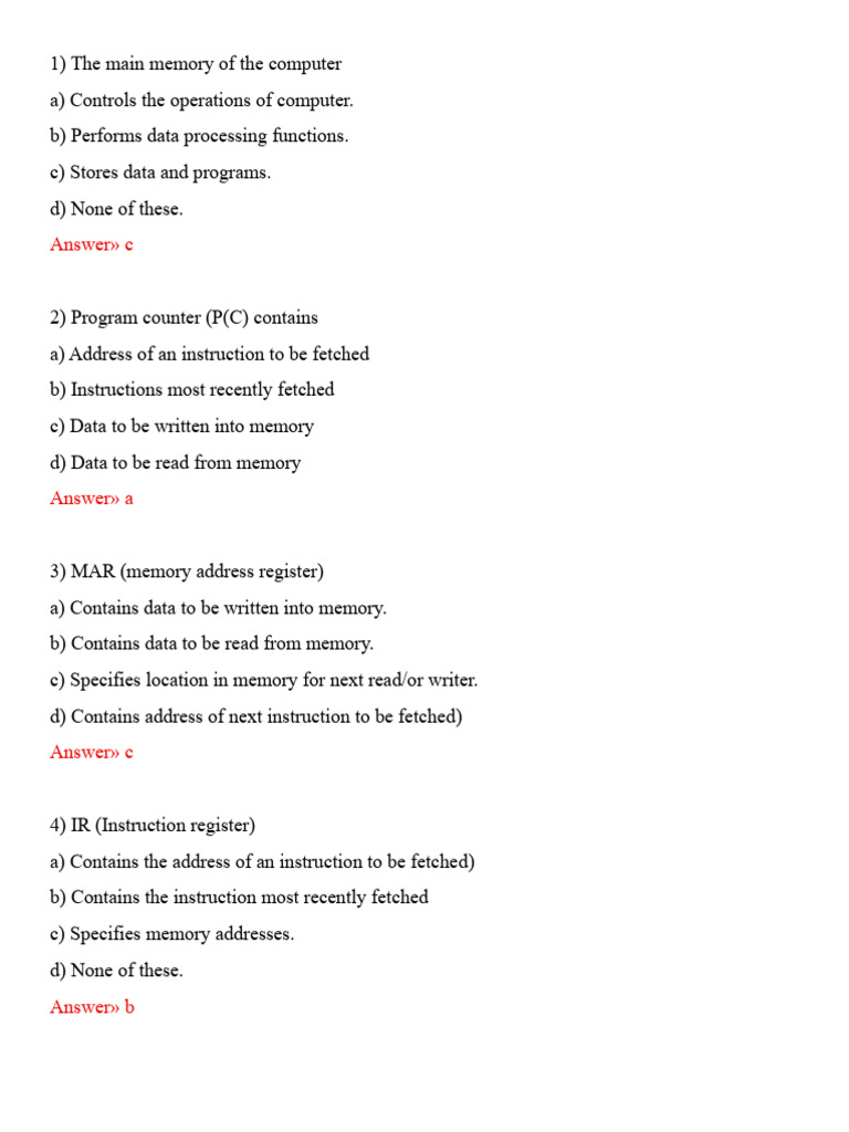 Computer Memory and Process Management | PDF | Process (Computing ...
