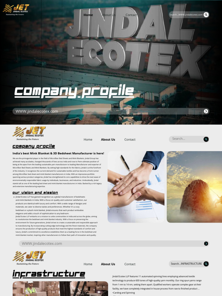 Jindal Ecotex: Luxury Microfiber Bedding | PDF | Textiles