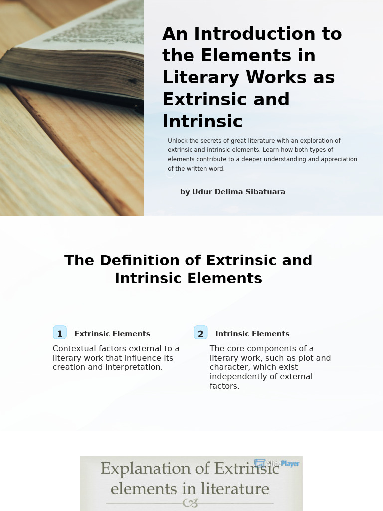 Understanding Intrinsic Elements in Literature | PDF | Poetry | Writing