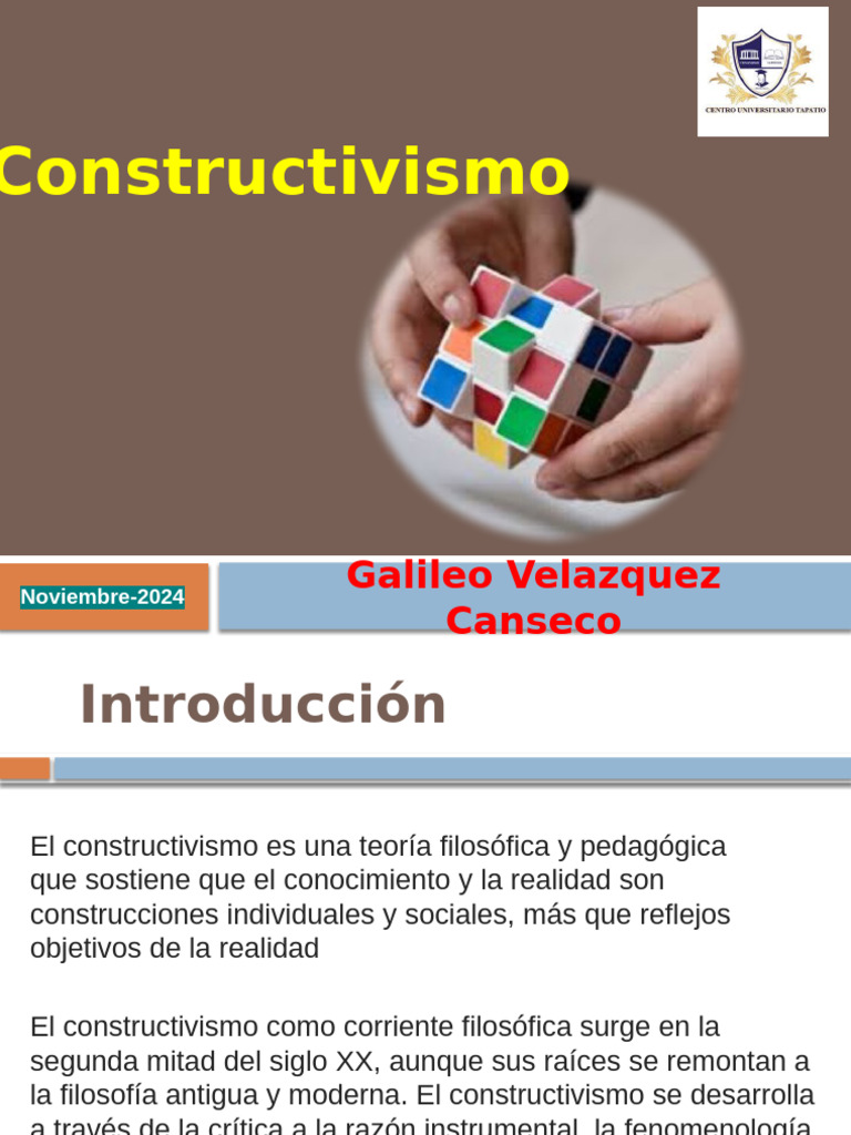 Constructivismo: Teoría y Educación | PDF | Constructivismo (filosofía ...